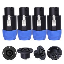 HBU 4 Sets Speakon Connector Kit - 4pcs 8 Pole Speakon Connectors 4-pcs 8 P...