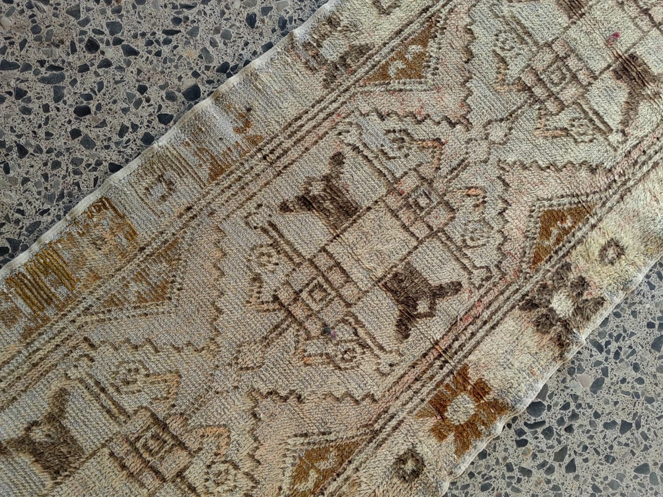 Vintage Hand Knotted Oushak runner ,Turkish Runner rug wool runner boho runner - Image 4 of 4