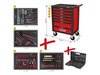 Ks Tools 826.7515 Racingline Schwarz/Rot Werkstattwagen Mit 7 Schubladen Und 515