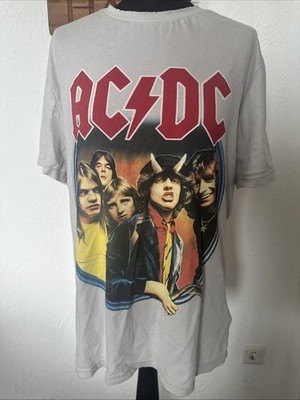 AC/DC Shirt Highway To Hell CREW Vintage Shirt Grau Siebdruck ORIGINAL