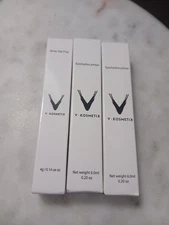 2x V KOSMETIK Eyeshadow Primer Light Medium + Brow Gel Fixx Clear