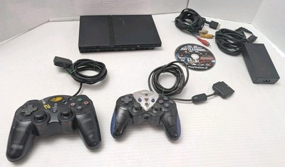 SONY PlayStation Classic 2コントローラー付き Sony PlayStation 2 Slim Black (SCPH-70012) With 2 Controllers
