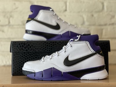 Nike Zoom Kobe 1 Protro 81 Points White Purple Black Leather Men