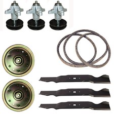 54" Deck Rebuild Kit Fits Craftsman 247.2506.10 Blades Spindles Pulleys Belt