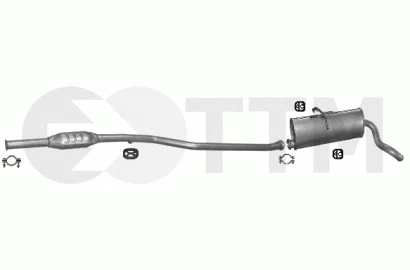 Ligne D'échappement Complète Pour CITROEN BERLINGO / PEUGEOT PARTNER II 1.6 HDI 110CH (2008-2010) - Neuf