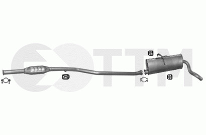 Silencieux Citroën Berlingo 1.9 D pour réparer l'échappement avant contrôle technique