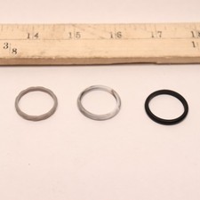 3-Pk ThunderFit Silicone Rings White Marble, Black and Braided Grey Size 11