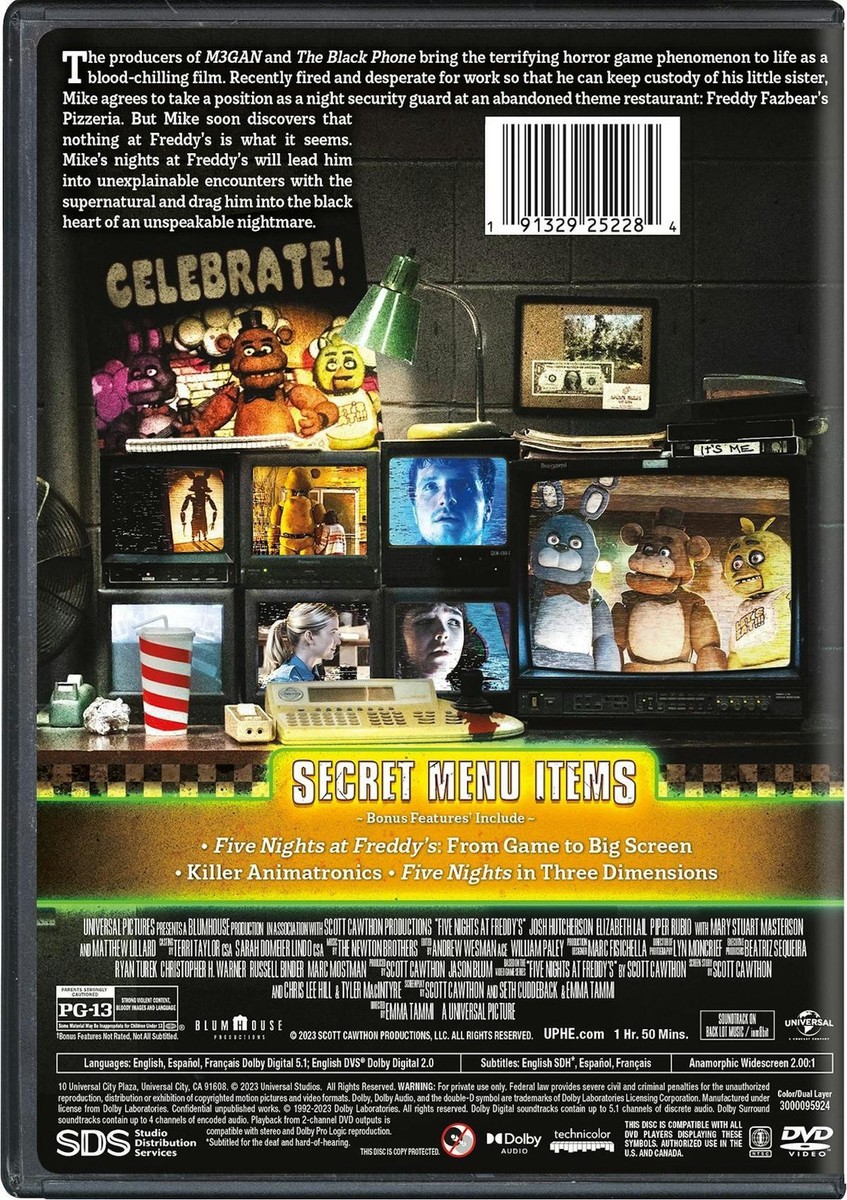 Five Nights at Freddy's (DVD, 2023, 1-Disc) for sale online | eBay