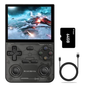 1X(K36 Handheld Retro Game Console 64G 16000+ Games 3.5 Inch 3500mAh Dual9355