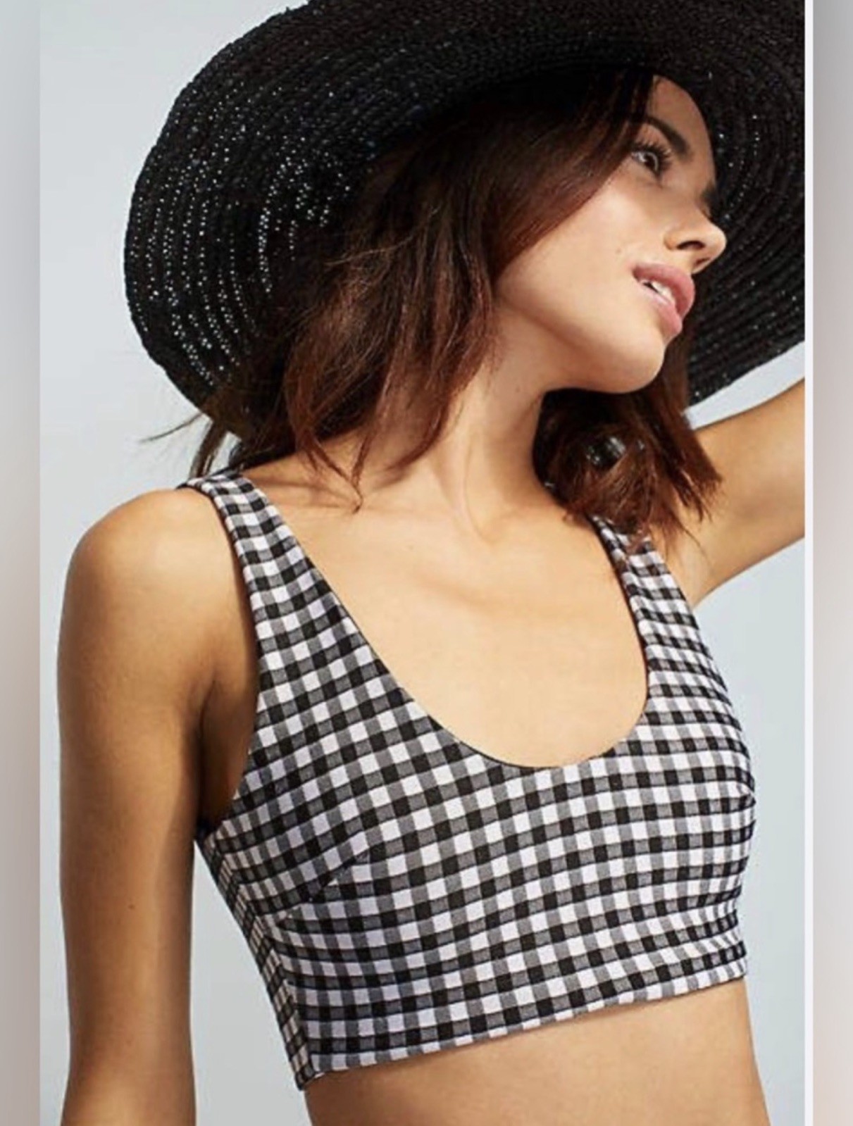 Mara Hoffman Lira Bikini Top black and white Size XS