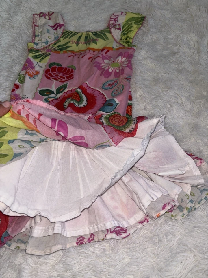 Pampolina niñas talla 110 hermoso y colorido vestido de verano con volantes. *No defecto** Foto 4 de 4