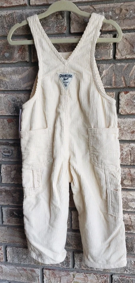 Mono OshKosh Pana Forrado Vestbak 12 Meses NUEVO Off White Foto 2 de 4