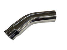 4"ID x 6"OD x 23" Long Polished 304SS Elbow Turn Down Turn Up Tip with Clamp