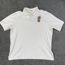 Vintage 80s John Deere Tractor Polo Shirt Men s XL White 150th Ann. Made In USA
