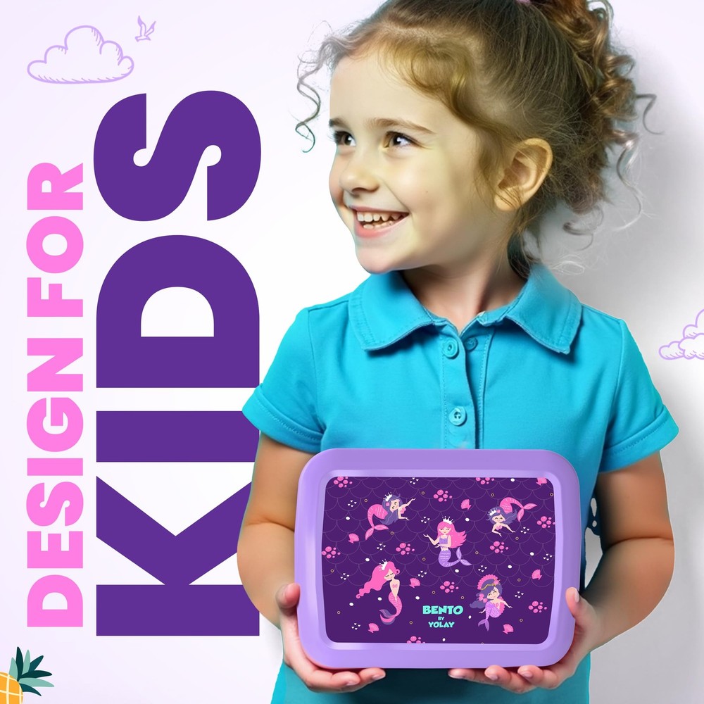 Leak-Proof 5-Compartment Bento Lunch Box for Kids Leak-Proof 5-Compartment Bento Lunch Box for Kids