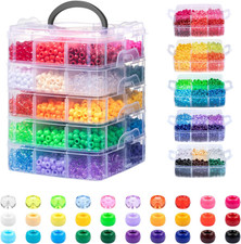 5400 Pcs Pony Beads 30 Assorted Colored Beads Bracelets Making Kandi Friendship