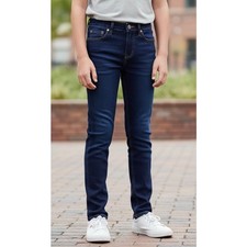 Levi's 511 Slim Fit Boys Dark Indigo Jeans - Adjustable Waistband stretch sz 14