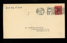 US FDC #646 Unknown NIM 1928 Washington DC Molly Pitcher Overprint