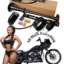 Moto Horn 3.0 Super Loud Harley Horn Black 