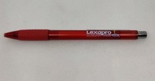 Pharmaceutical Drug Rep Vintage Pen Lexapro Metal  Plastic Black Ink