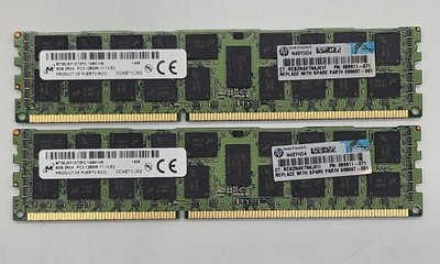 LOT OF 2 HP 8GB 2Rx4 PC3-12800 DDR3-1600MHz ECC REG Server Memory RAM 698807-001