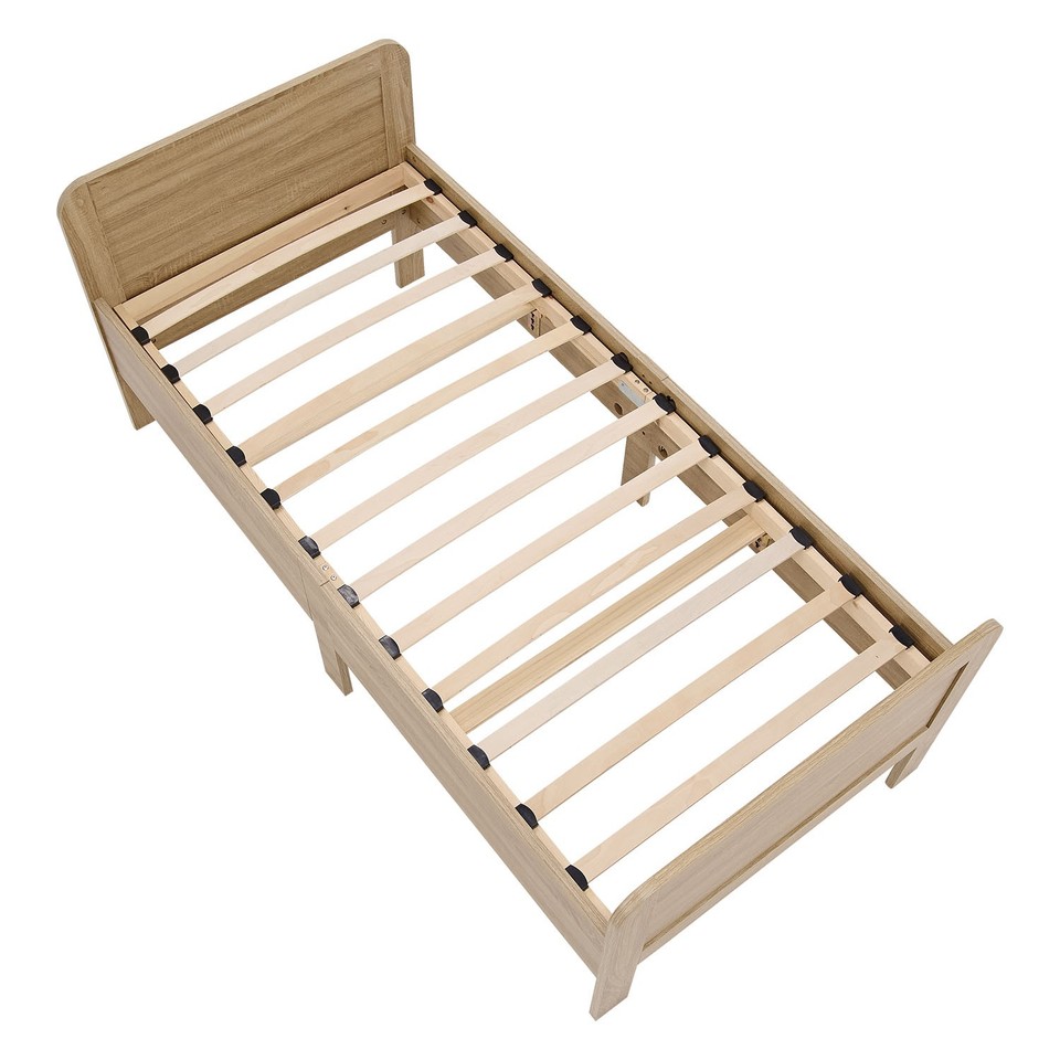 Cadre de Sommier à lattes 90x200 bois massif Lit Simple 13 Lamelles Homestyle4u