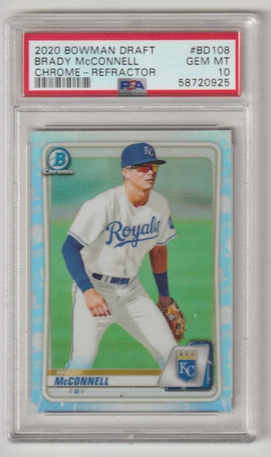 2020 Bowman Draft #BD-108 Brady McConnell - Chrome Refractor PSA 10