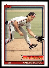 1991 Topps Major League Debut 1990 Carlos Baerga #8
