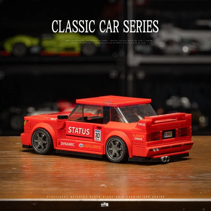 MOC Compatible LEGO - Set de construction voiture BMW E30 Rouge Racing - Photo 3/4