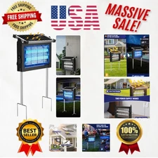 Wireless Solar Bug Zapper with Adjustable Panel - Effective & Easy to Clean