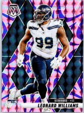 2025 Panini Mosaic #61 Leonard Williams Mosaic Reactive Purple