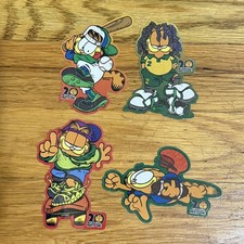 Vintage Garfield Holographic Stickers -  20 Years Of Garfield  - Lot of 4