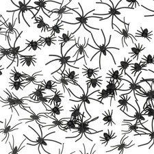 Plastic Spiders Halloween, 100 PCS Black Fake Halloween Small,