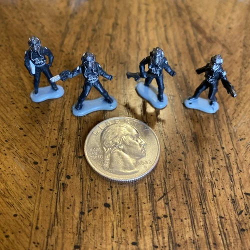 Vintage Star Wars Micro Machines Galoob Mini Figures Imperial Pilot Lot (4)