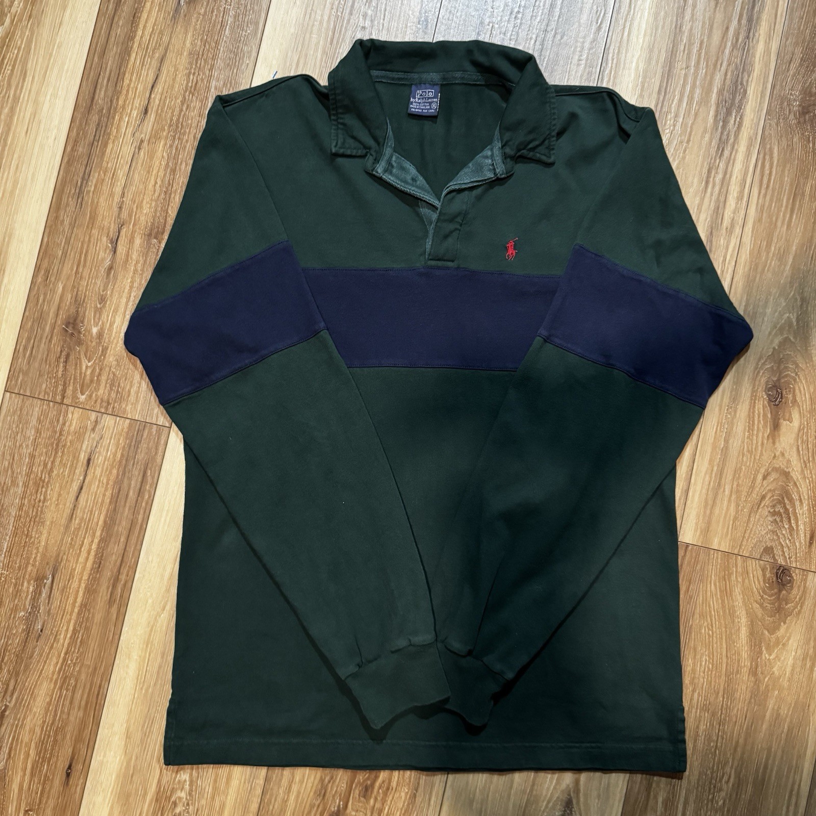 Polo Ralph Lauren Mens Shirt L RARE Classic Fit Boston Common Fleece Rugby VTG!