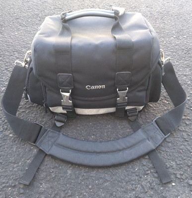 Canon Camera Shoulder Bag DSLR Black Adjustable Multiple Padded Compartments