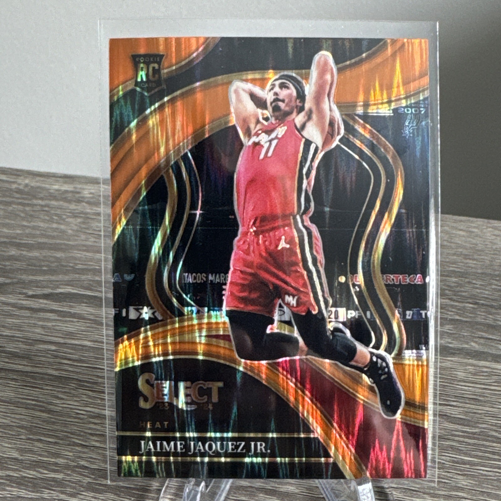 Jaime Jaquez Jr 2023-24 Panini Select COURTSIDE Flash Orange Prizm RC Miami Heat
