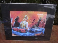 10" x 8" Matted Mustangs Fantasy Print EX