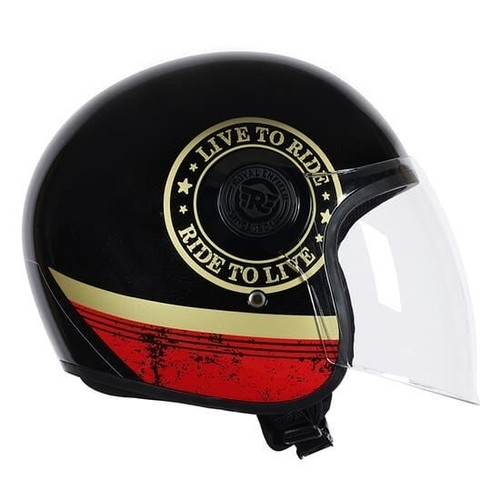 ROYAL ENFIELD COPTER CROSS PATTERN OPEN FACE HALMET WITH VISOR - Picture 4 of 18