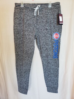 GIII 4Her NBA Women's Sideline Skinny Pants, XL, Heather Grey, Pacers or Pistons
