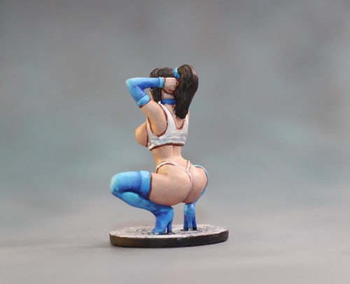 ⭐Statuetta 3D miniatura anime da collezione sit action ragazza. 54mm 1/32 DIPINTO⭐ - Foto 3 di 6