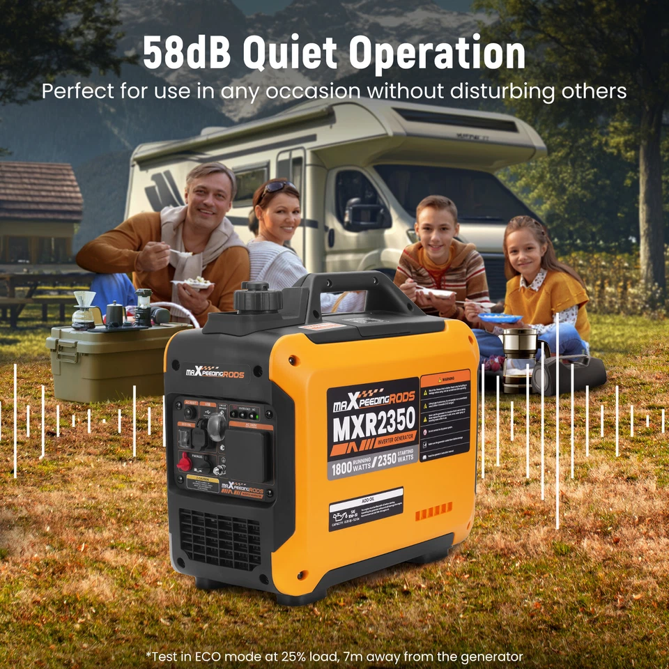 2350W Max Inverter Generator 1.8KW Generators Petrol Silent Pure Sine Wave camp - Image 4 of 4