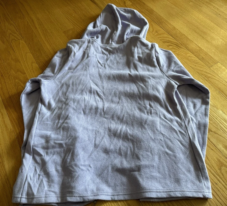 Sudadera con capucha IZOD para mujer con cremallera manga larga púrpura claro talla mediana Foto 3 de 4