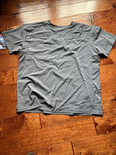Fit by White Cross Scrub Top 2266 Pewter Size 3XL Medical Men's V Neck Fast Ship - Picture 4 of 4