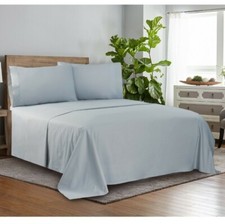 Mainstays 300 Thread Count Easy Care 3 Pc Sheet Set Twin/TwinXL, Soft Silver L21