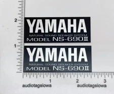 Yamaha Model NS-690 II  Speaker Badge Logo Pair Silver Aluminum Custom Made