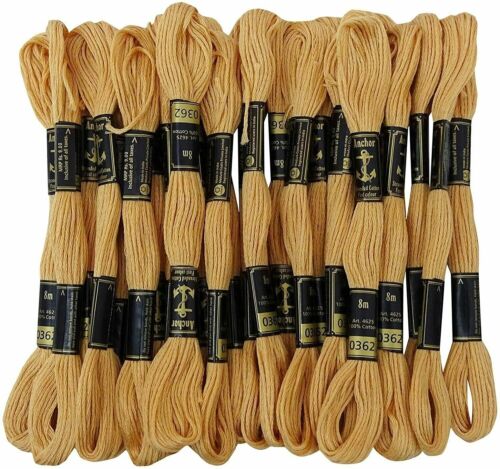 Anchor Thread Stranded Cotton Thread Stitch Embroidery Floss Hand 8m 25 Pcs - Afbeelding 1 van 5