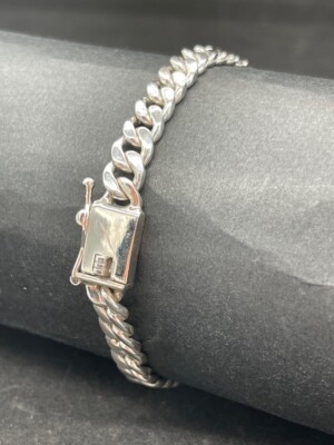 Unisex 925 Sterling Silver Cuban Link Bracelet NEW