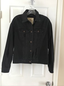 hollister black jean jacket