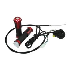 Hand Grips Throttle Cable Kill Stop Switch For 50cc-80cc Motorized Bicycle 